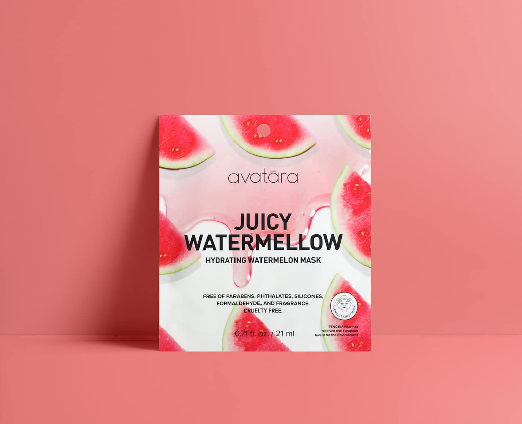 Avatara Juicy Watermellow Facial Mask – Hydrating 5-Pack with Watermelon & Hyaluronic Acid