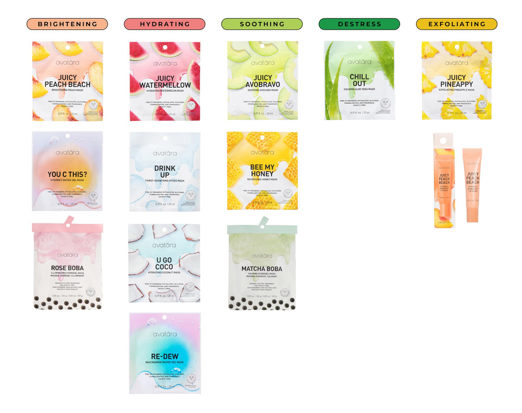 Avatara Juicy Watermellow Facial Mask — Hydrating 15-Sheet Hydration & Glow