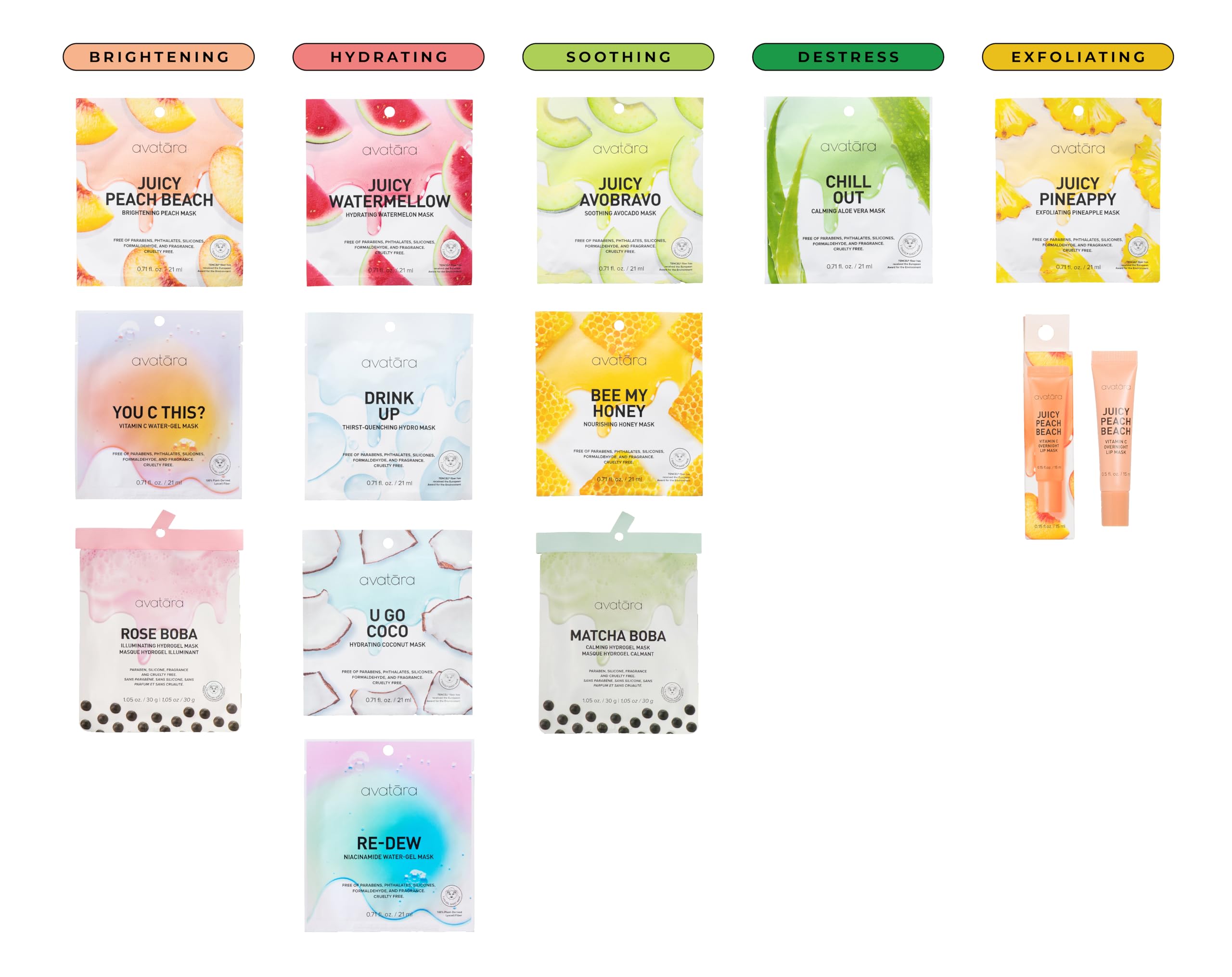 Avatara Juicy Watermellow Facial Mask — Hydrating 15-Sheet Hydration & Glow