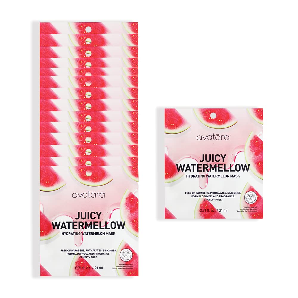 Avatara Juicy Watermellow Facial Mask — Hydrating 15-Sheet Hydration & Glow