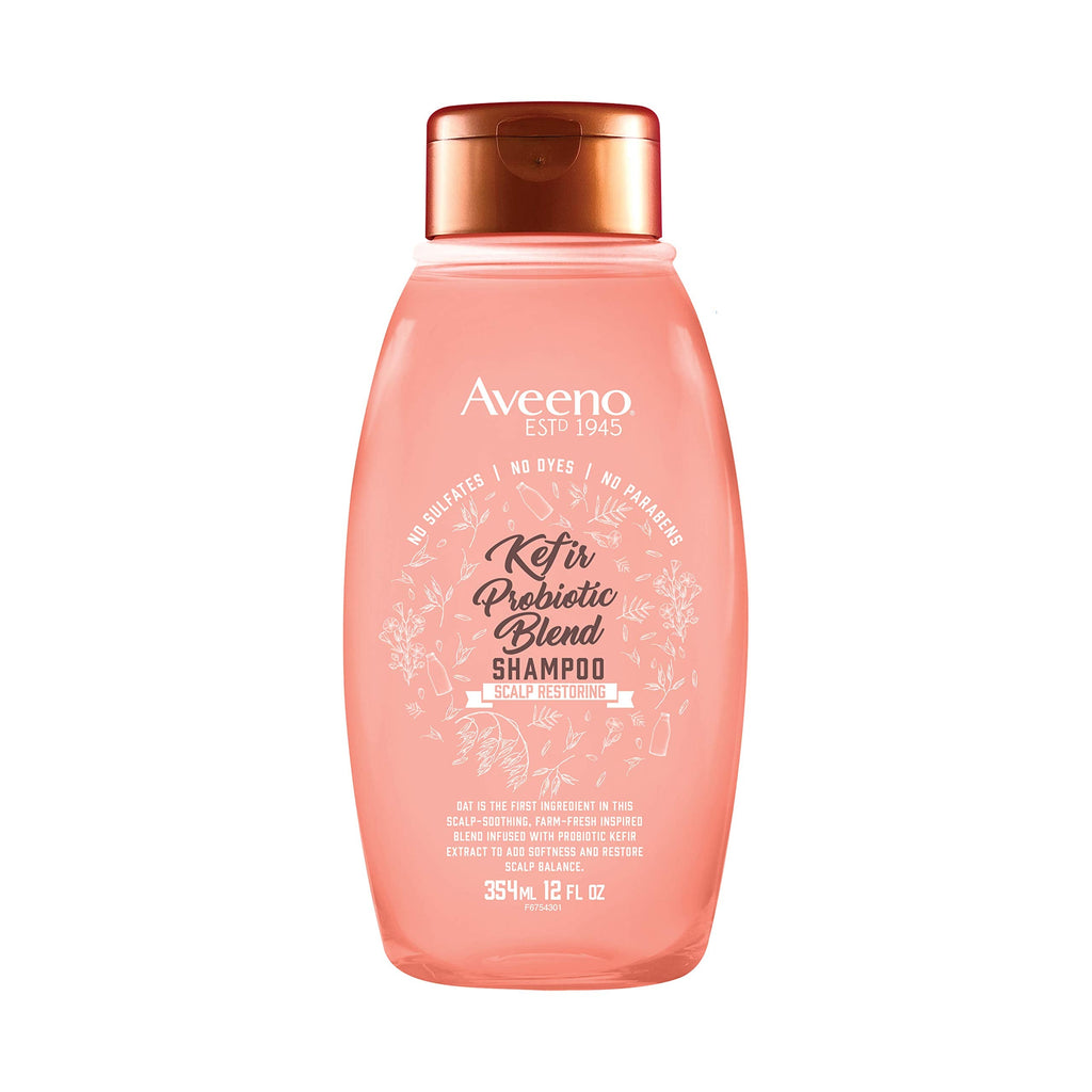 Aveeno Kefir Probiotic Blend Shampoo - Balanced Scalp & Moisturized Hair | 12 oz
