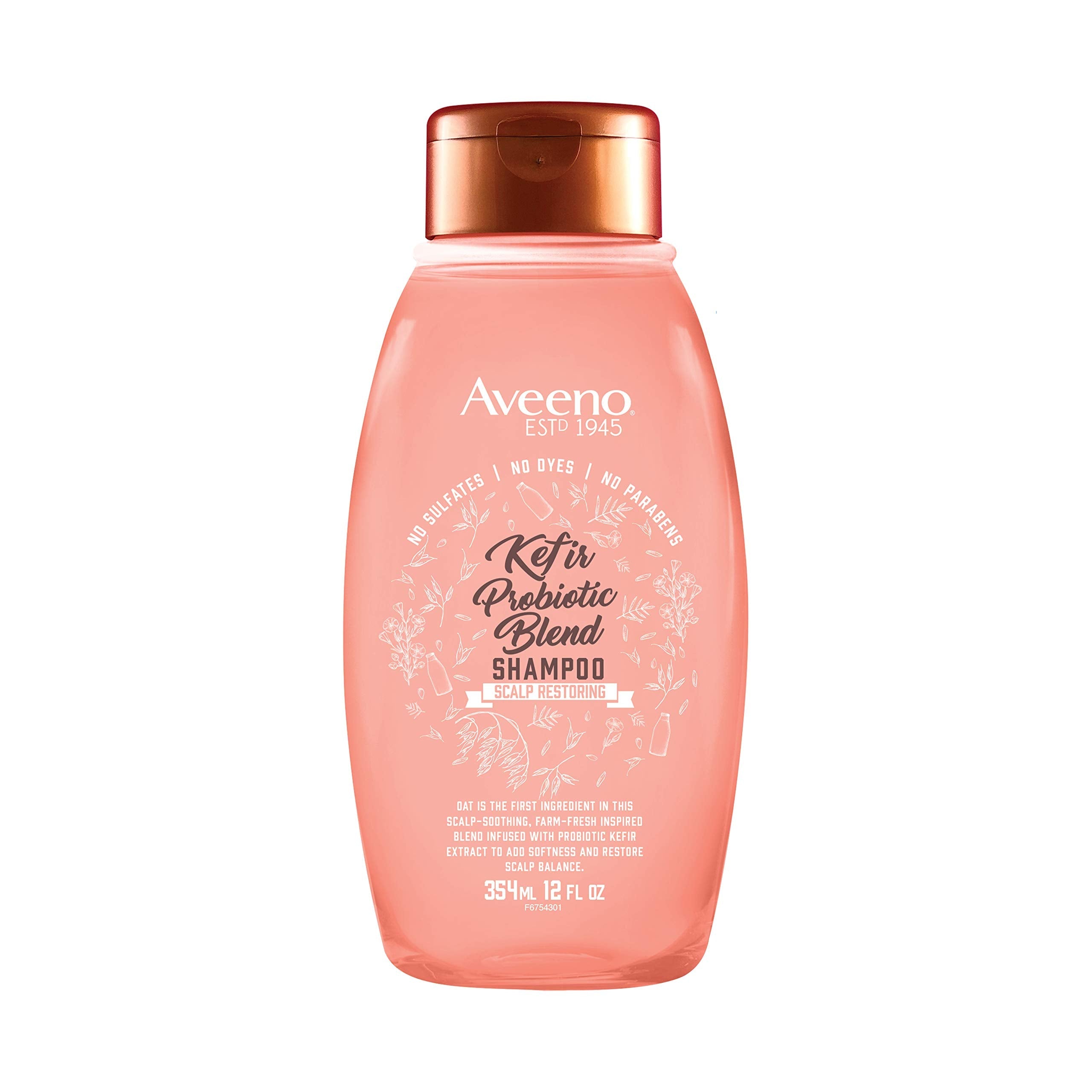 Aveeno Kefir Probiotic Blend Shampoo - Balanced Scalp & Moisturized Hair | 12 oz