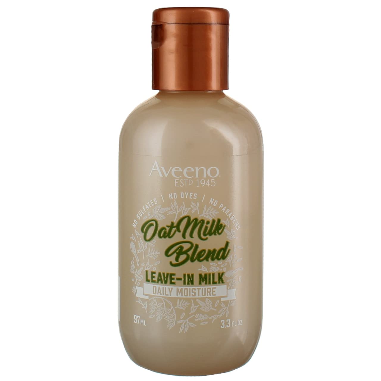 Aveeno Oat Milk Leave-In Hair Conditioner Treatment – Lightweight Hydration for All Hair Types (Pack of 3, 3.3 fl oz each)