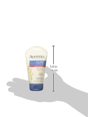 Aveeno Active Naturals Intense Relief Hand Cream 3.5 oz (Pack of 6) – Fragrance-Free, Non-Greasy