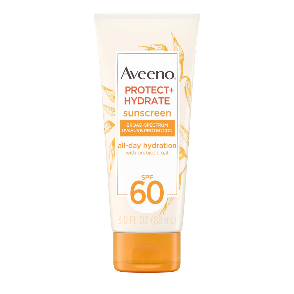 Aveeno Protect + Hydrate SPF 60 Body Sunscreen Lotion | Lightweight, Hydrating Protection