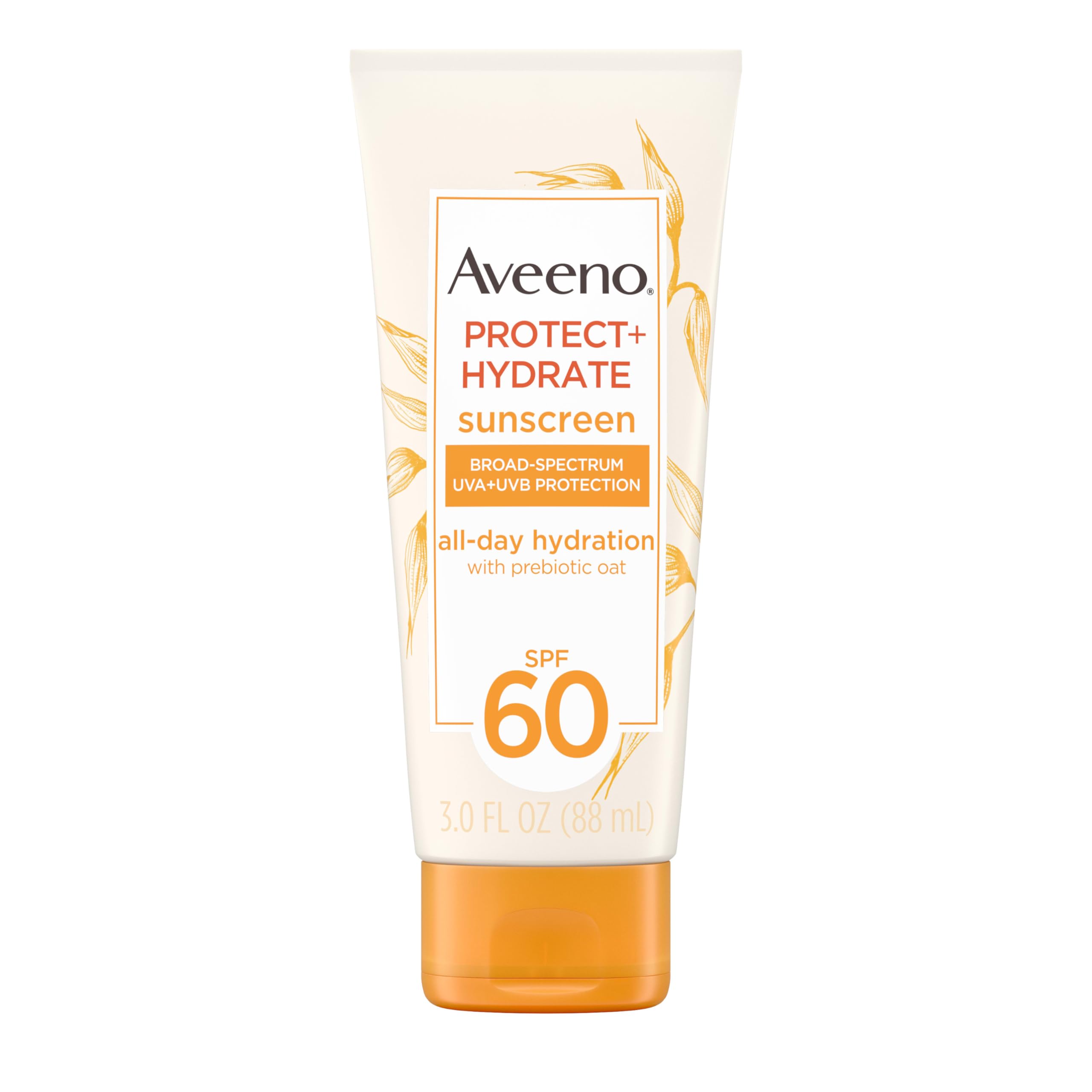 Aveeno Protect + Hydrate SPF 60 Body Sunscreen Lotion | Lightweight, Hydrating Protection
