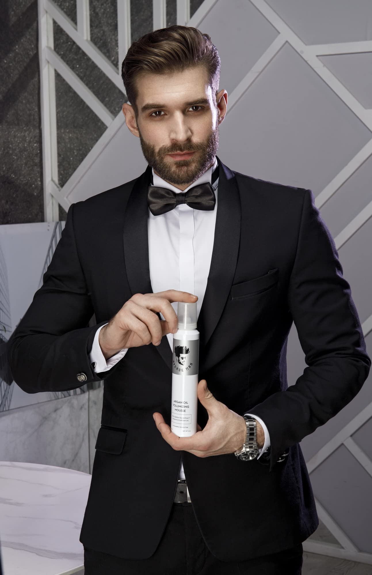 Avenue Man Argan Oil Mousse – Thickening & Volumizing Hair Foam for Men