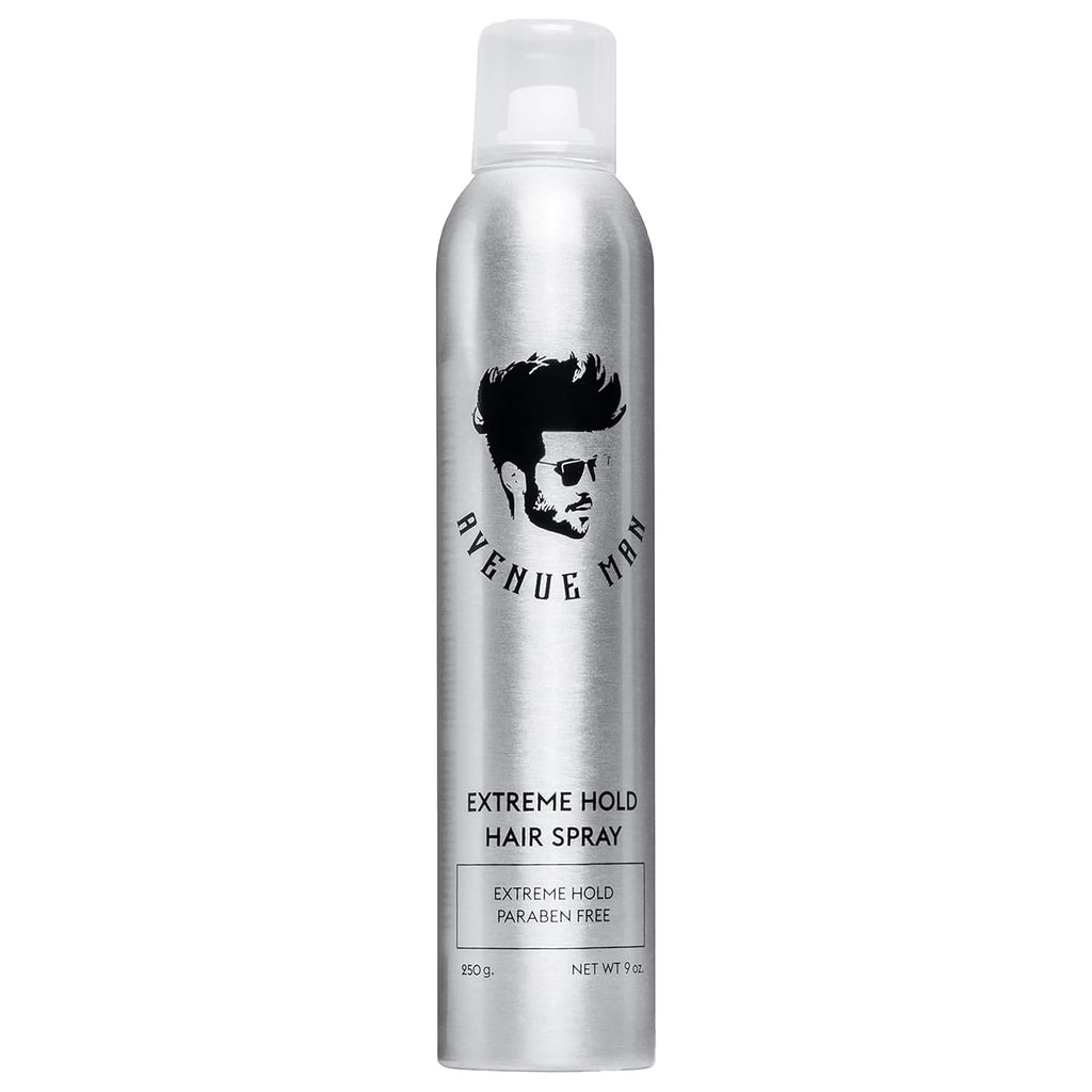 Avenue Man Extreme Hold Hairspray – 9 oz, Paraben-Free, Extra Firm Hold