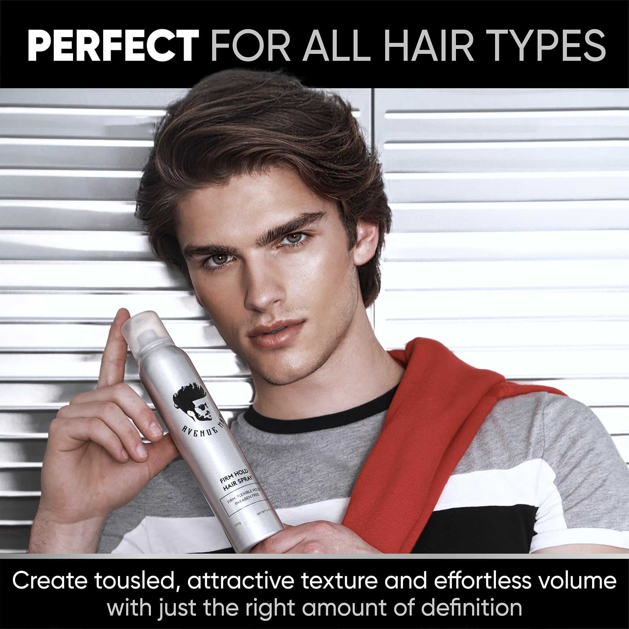 Avenue Man Texture Spray for Hair Men – Barber-Grade Hairspray with Firm Hold, Frizz Control & UV Protection | 9.0 oz