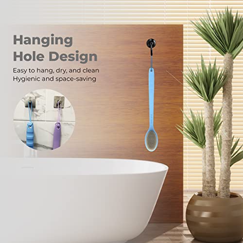 Avilana Back Scrubber for Shower – 19-Inch Silicone Back Scrubber with Handle | Dual-Style Back Brush for Men & Women