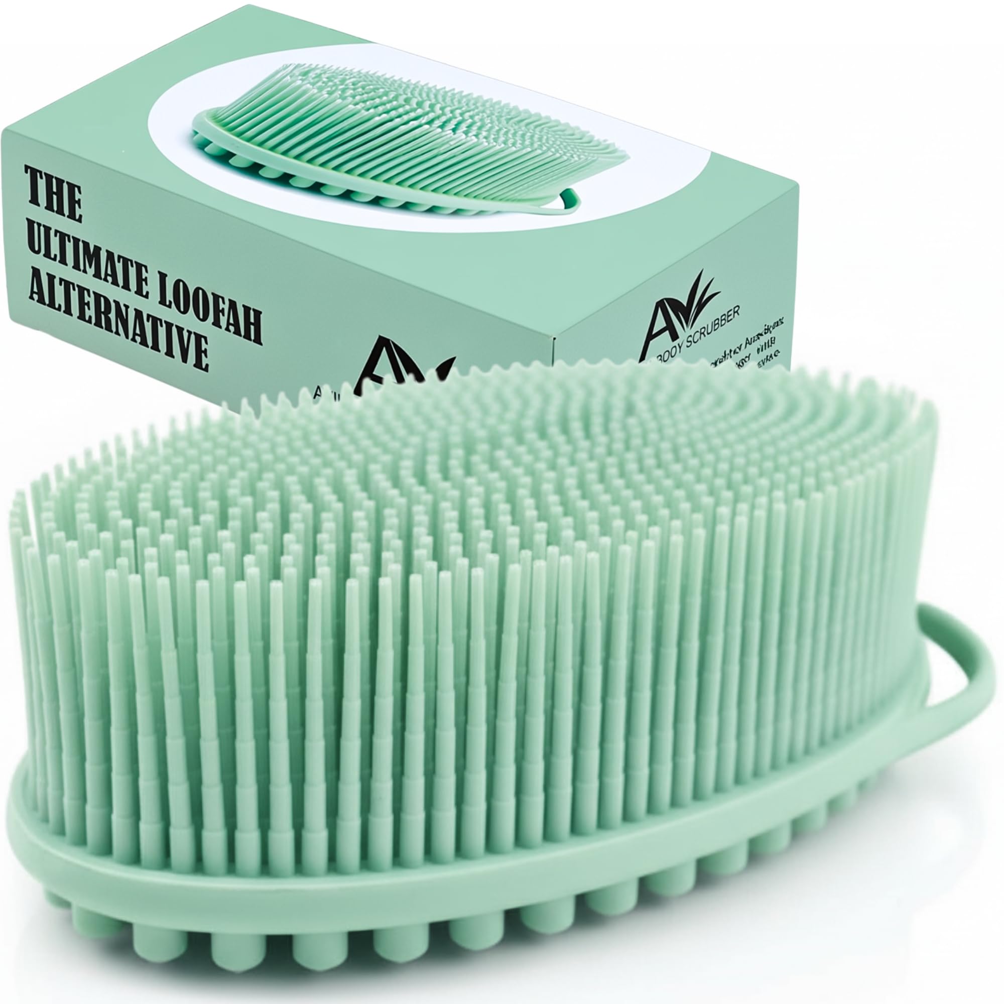 Avilana Silicone Body Scrubber – Dual-Sided Bath Brush, SGS Certified Food-Grade