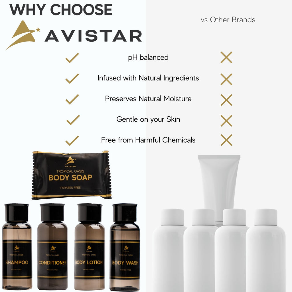 Avistar 200-Piece Hotel Toiletries Bulk Set — Premium Guest Bath Essentials for Hotels & Vacation Rentals
