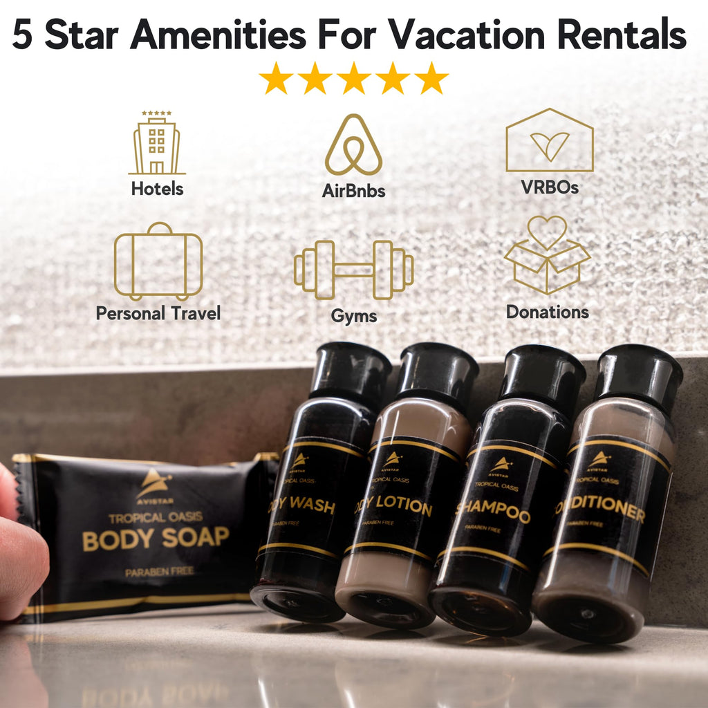 Avistar 200-Piece Hotel Toiletries Bulk Set — Premium Guest Bath Essentials for Hotels & Vacation Rentals