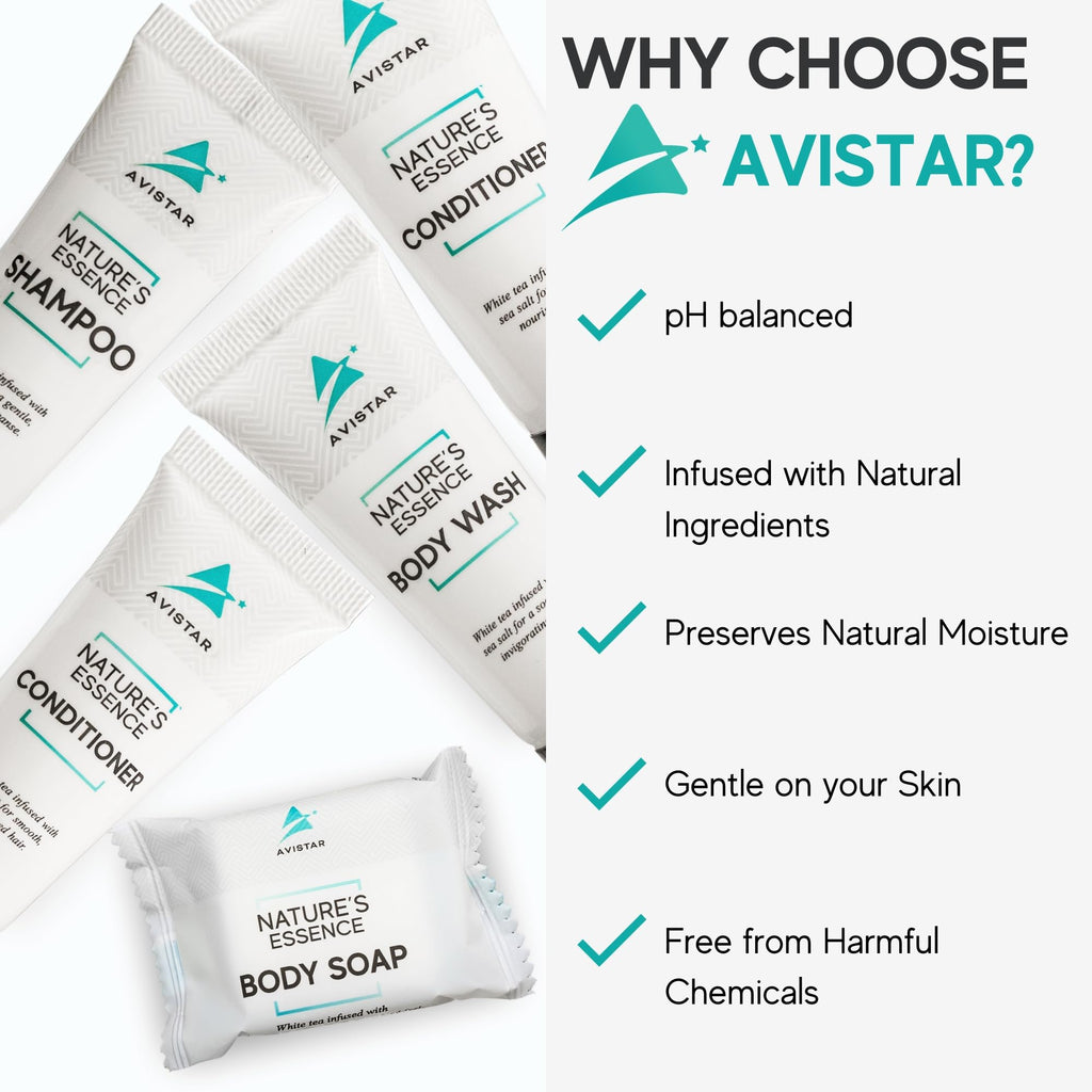 Avistar 270-Piece Hotel Toiletries Bulk Set | Travel Essentials for Hosts