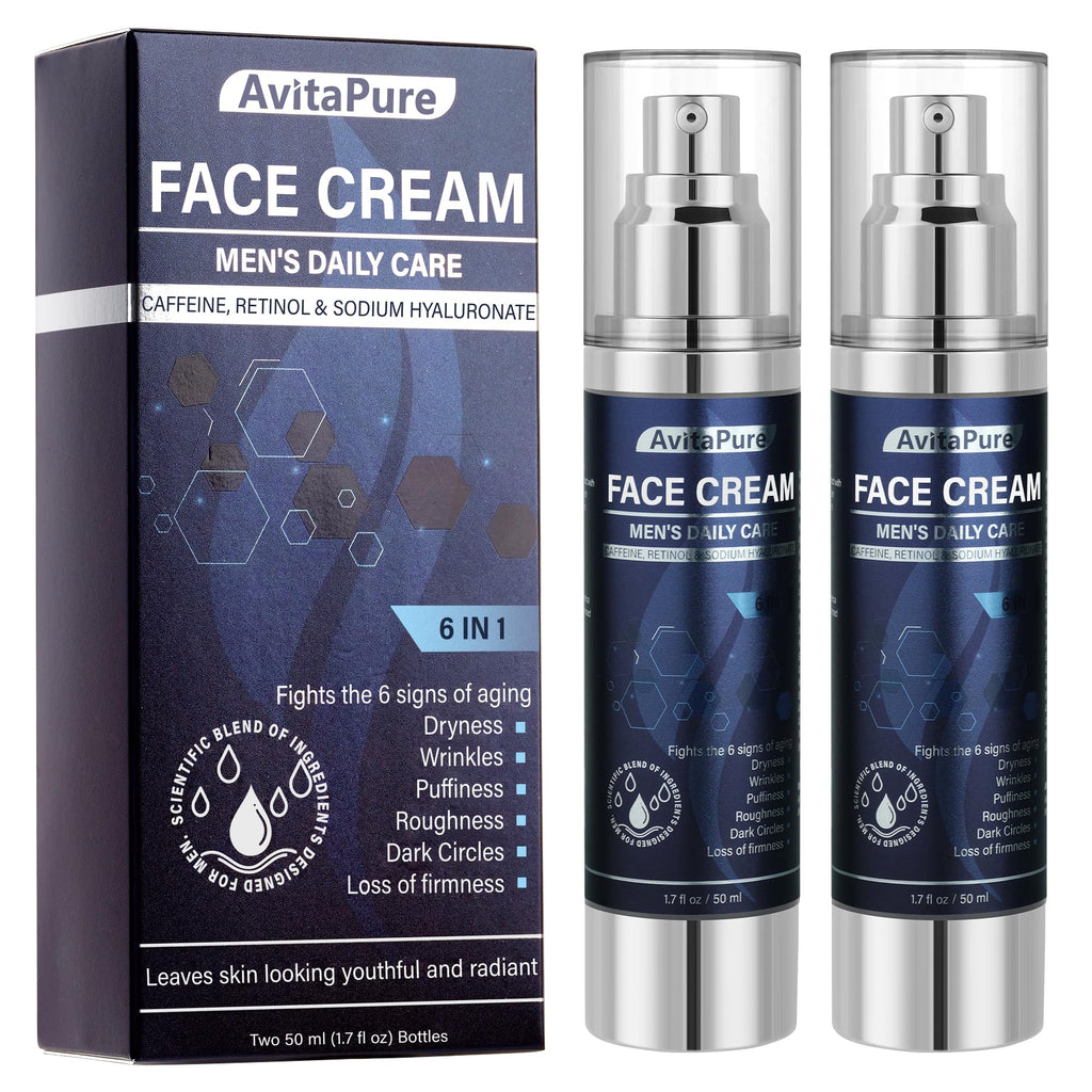 AVITAPURE 6-in-1 Face Cream for Men – Anti-Aging, Hydration & Firmness