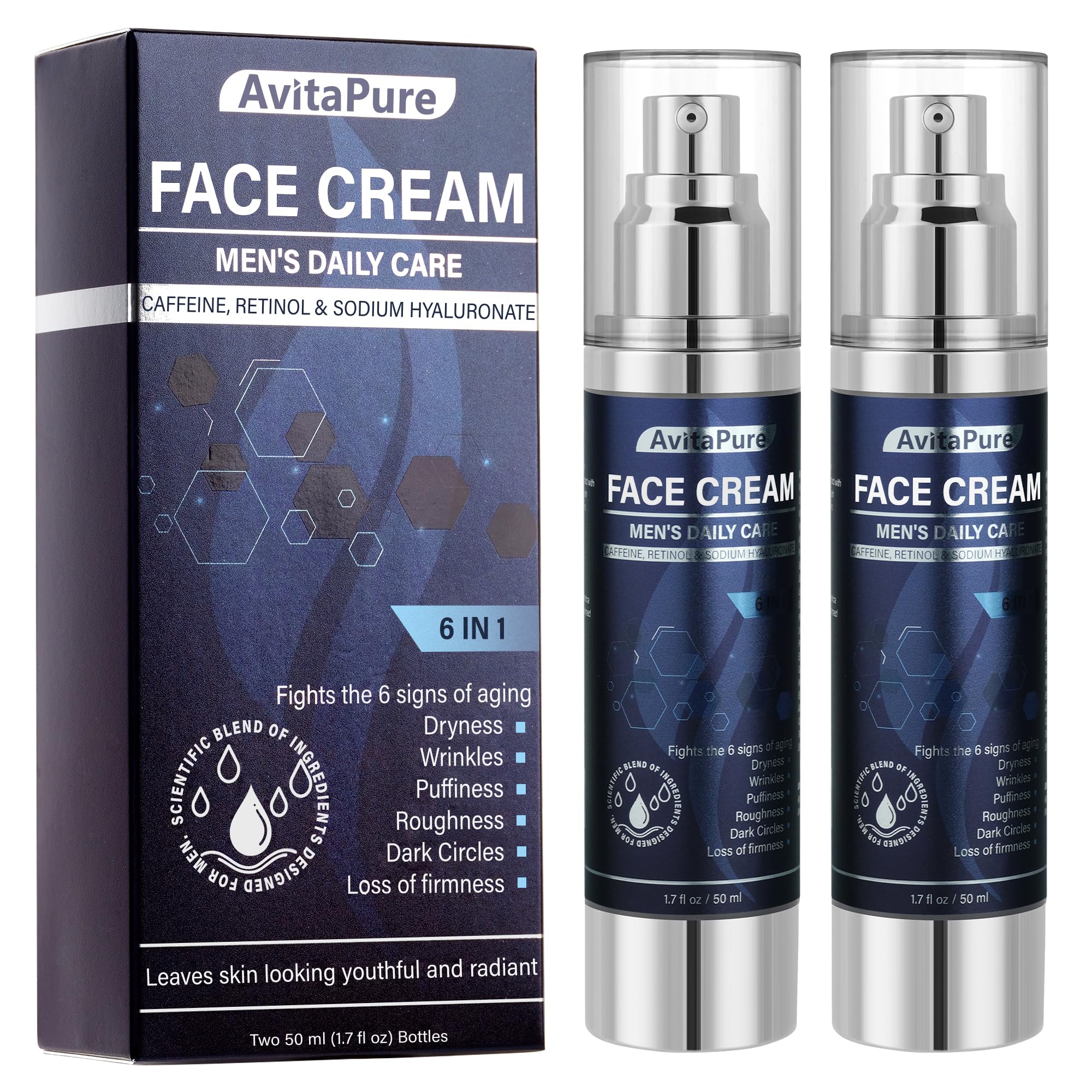 AVITAPURE 6-in-1 Face Cream for Men – Anti-Aging, Hydration & Firmness