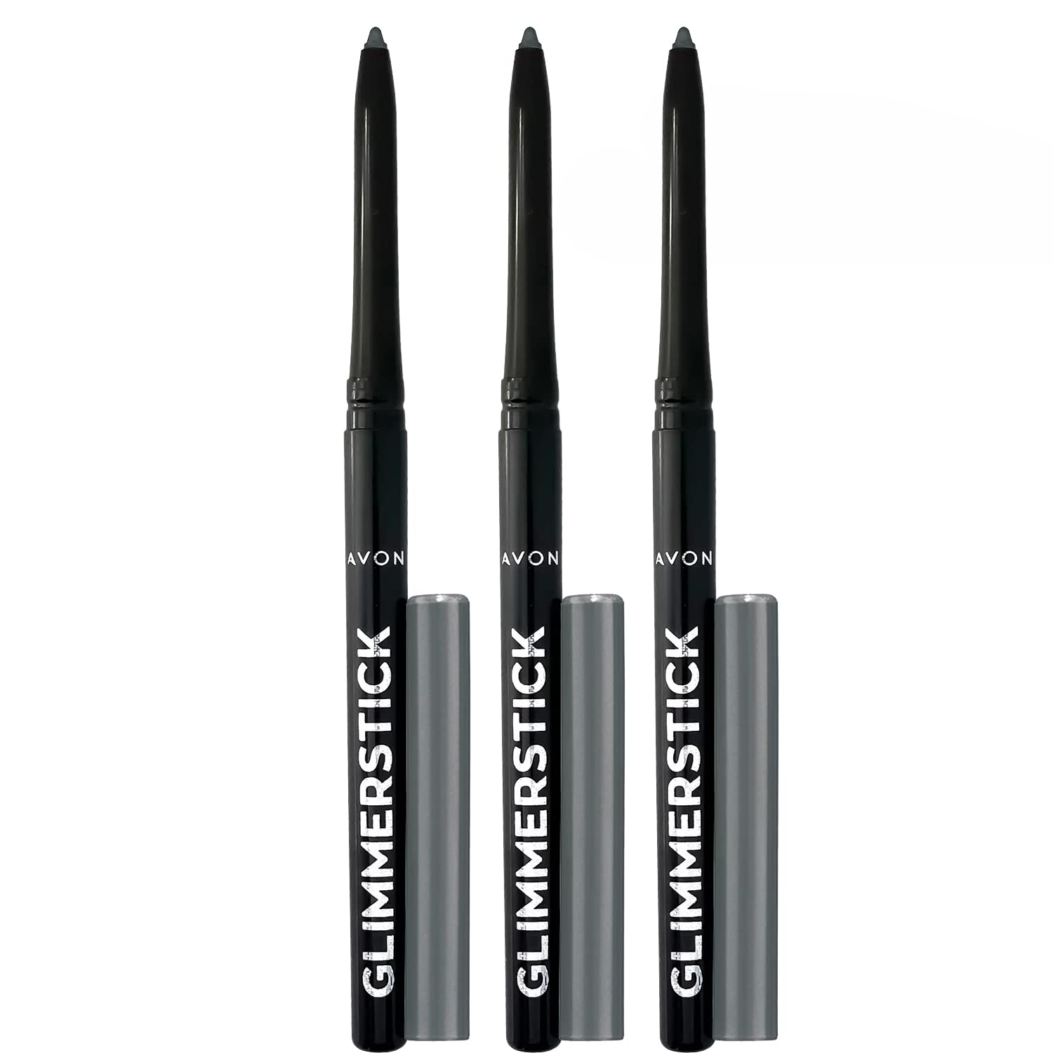 Avon Glimmerstick Eyeliner Gray – 3 Pack | Smooth-Glide Pencil for Everyday Definition