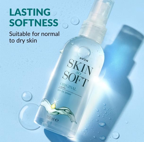 AVON SKIN SO SOFT Original Dry Oil Spray 150ml Twin Pack – Lightweight, Fast-Absorbing Moisturizer