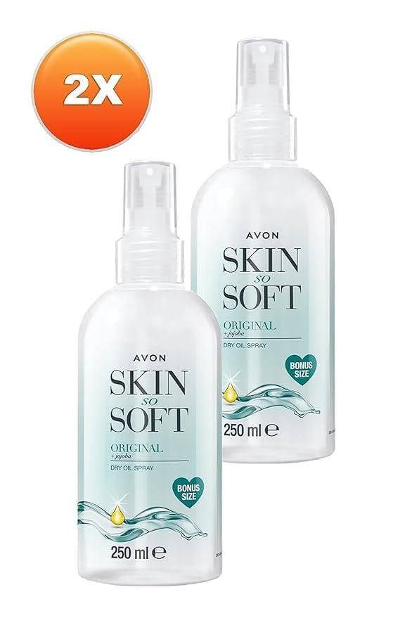 AVON Skin So Soft Original Jojoba Dry Oil Spray – 2 Pack (250 ml Each)