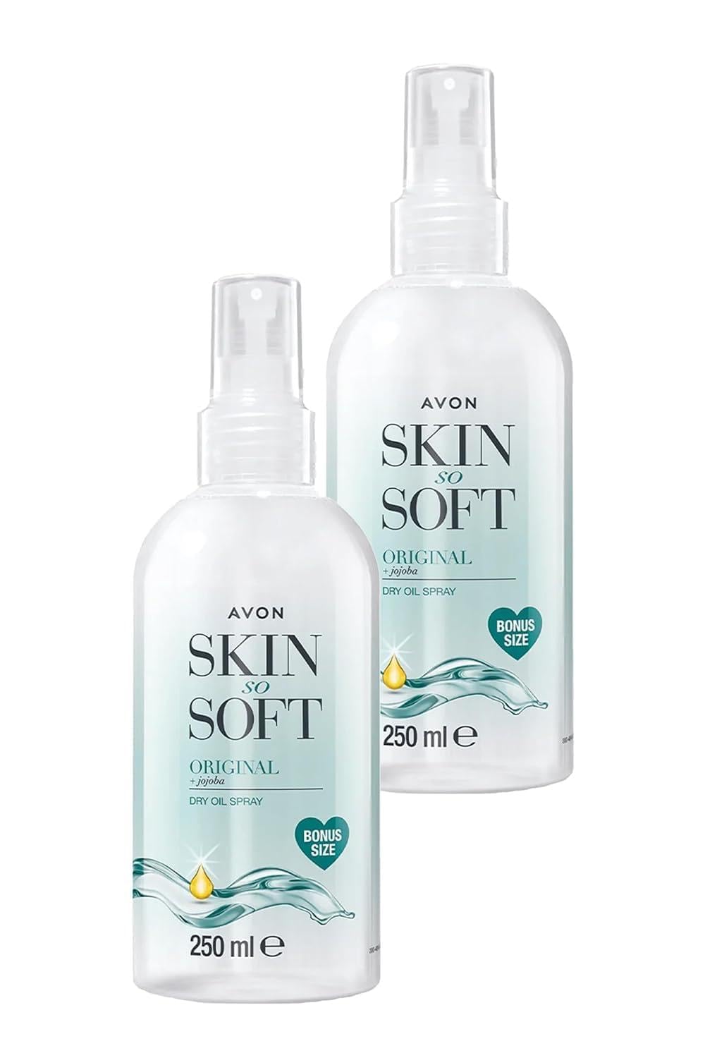 AVON Skin So Soft Original Jojoba Dry Oil Spray – 2 Pack (250 ml Each)