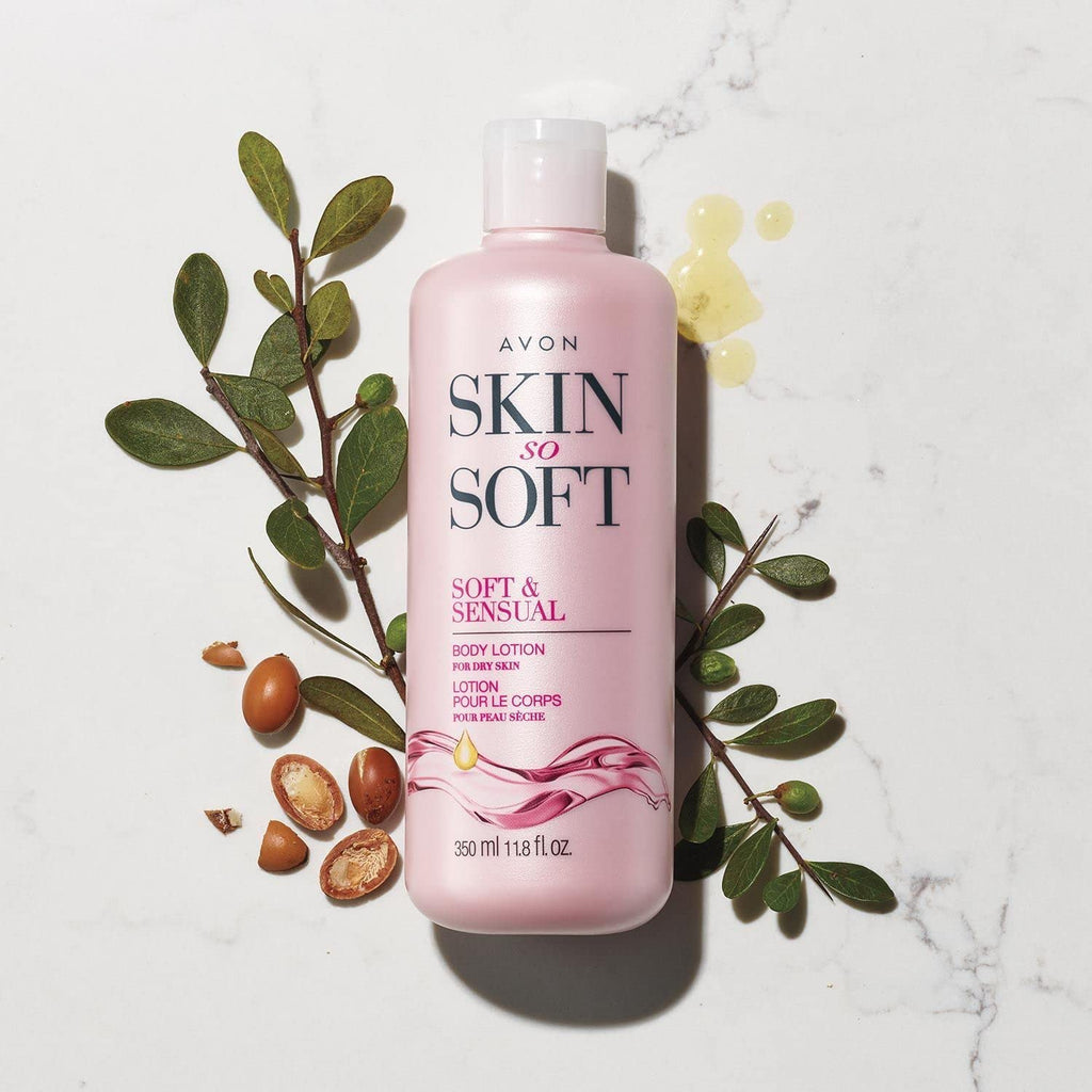 AVON Skin So Soft Soft & Sensual Body Lotion with Argan Oil – 24+ Hour Moisture