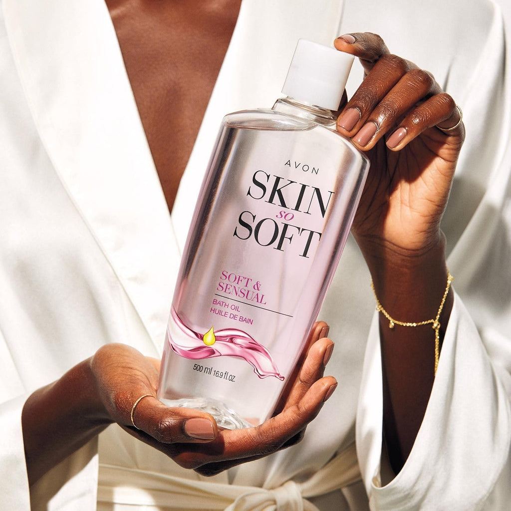 Avon Skin So Soft Soft & Sensual Bath Oil — Hydrating Argan Body Oil for Glowing Skin