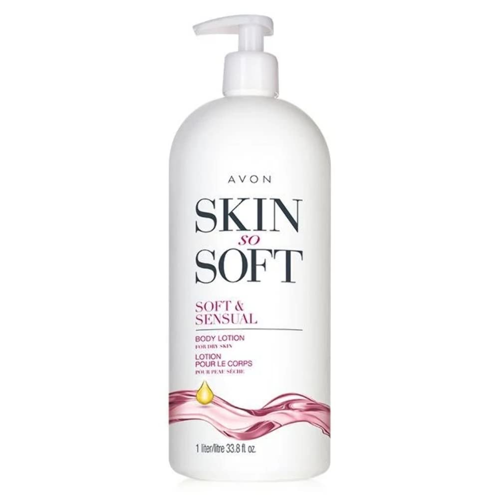 Avon Skin So Soft Soft & Sensual Body Lotion with Pump – 33.8 oz Argan Oil