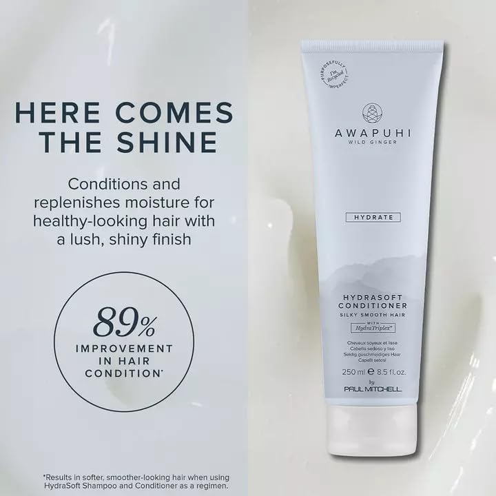 Awapuhi Wild Ginger HydraSoft Conditioner by Paul Mitchell — Silky Smooth Hair for All Types, 33.8 oz
