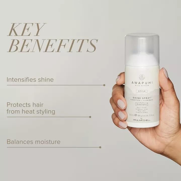 Awapuhi Wild Ginger Shine Spray by Paul Mitchell – Shine, Balance & Heat Protection (3.3 oz)