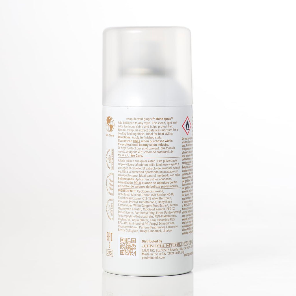 Awapuhi Wild Ginger Shine Spray by Paul Mitchell – Shine, Balance & Heat Protection (3.3 oz)
