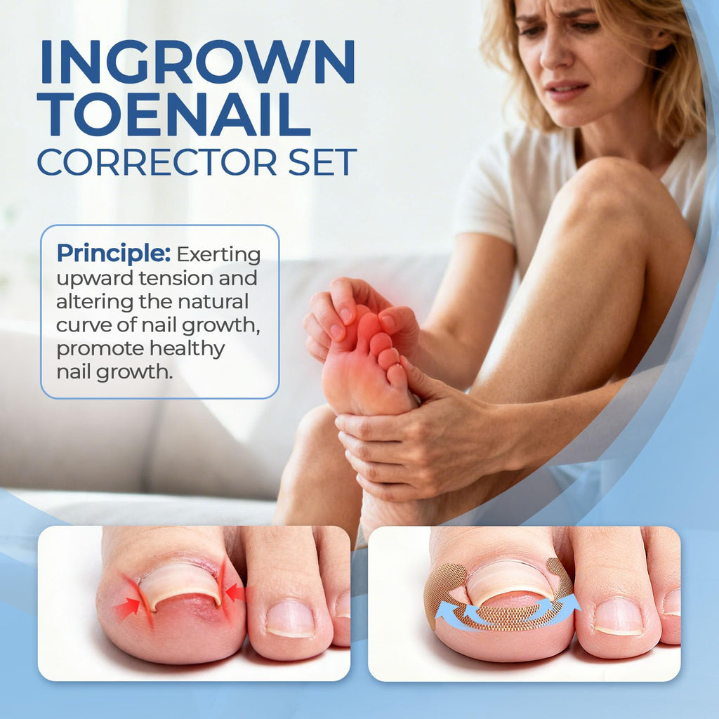 awrose Ingrown Toenail Corrector Set with Correction Strips | At-Home Pedicure Kit for Men & Women