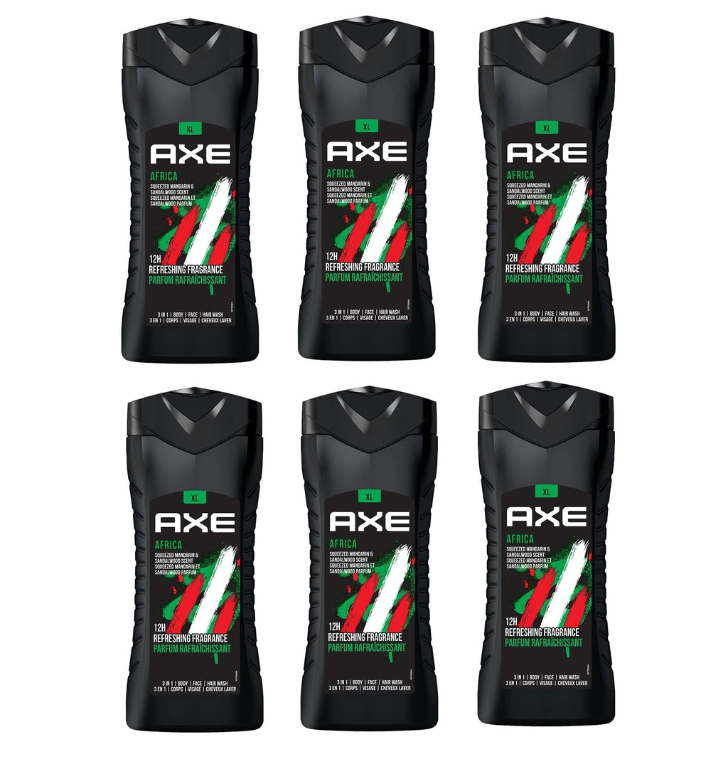 AXE Africa Body Wash – 13.5 oz / 400 mL, 6-Pack, Made in Germany