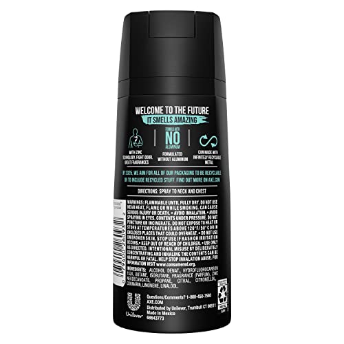 AXE Apollo Body Spray Deodorant for Men – Sage & Cedarwood, Aluminum-Free, 4 oz (4 Count)