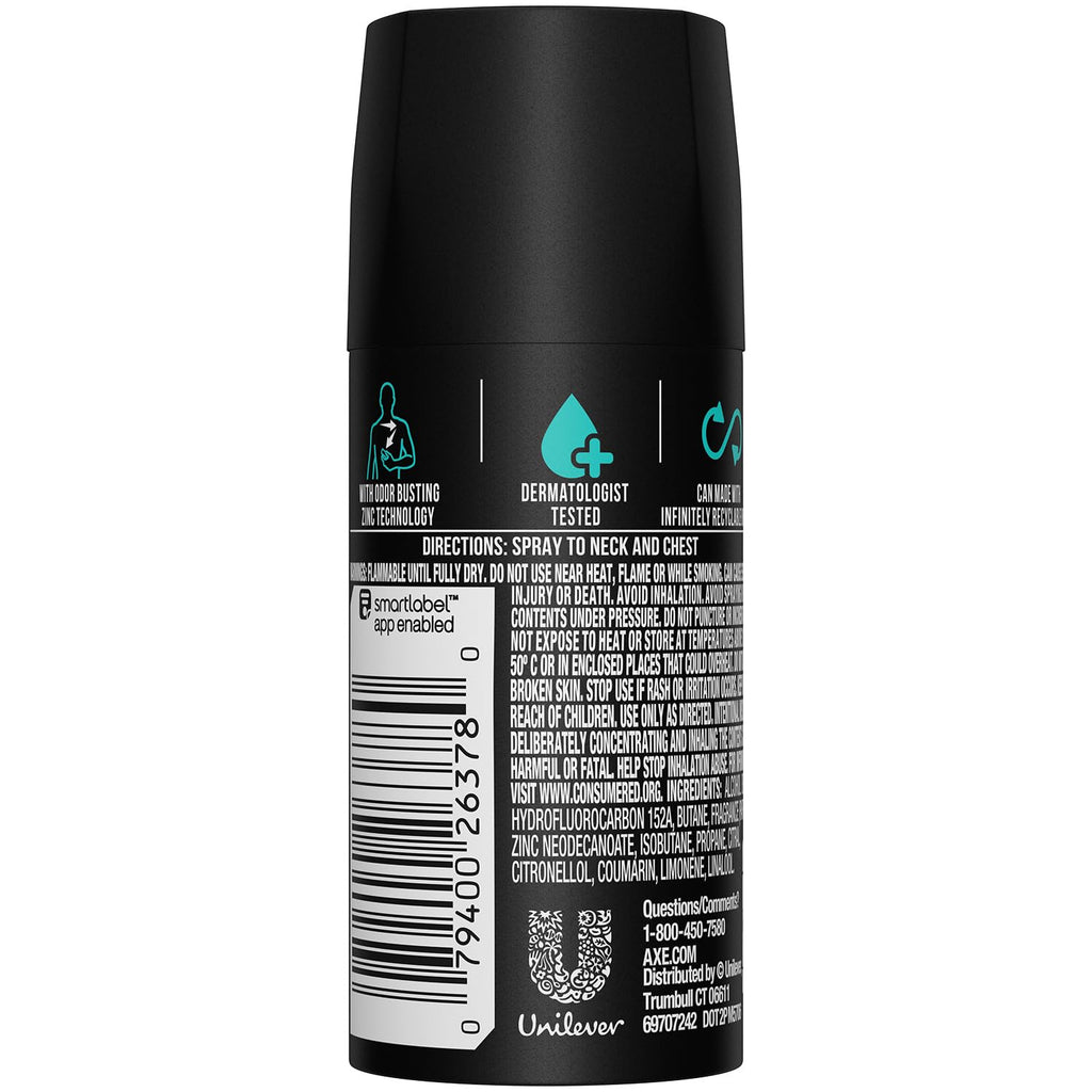 AXE Apollo Travel Deodorant Bodyspray – Aluminum-Free, 6-Pack, TSA-Approved