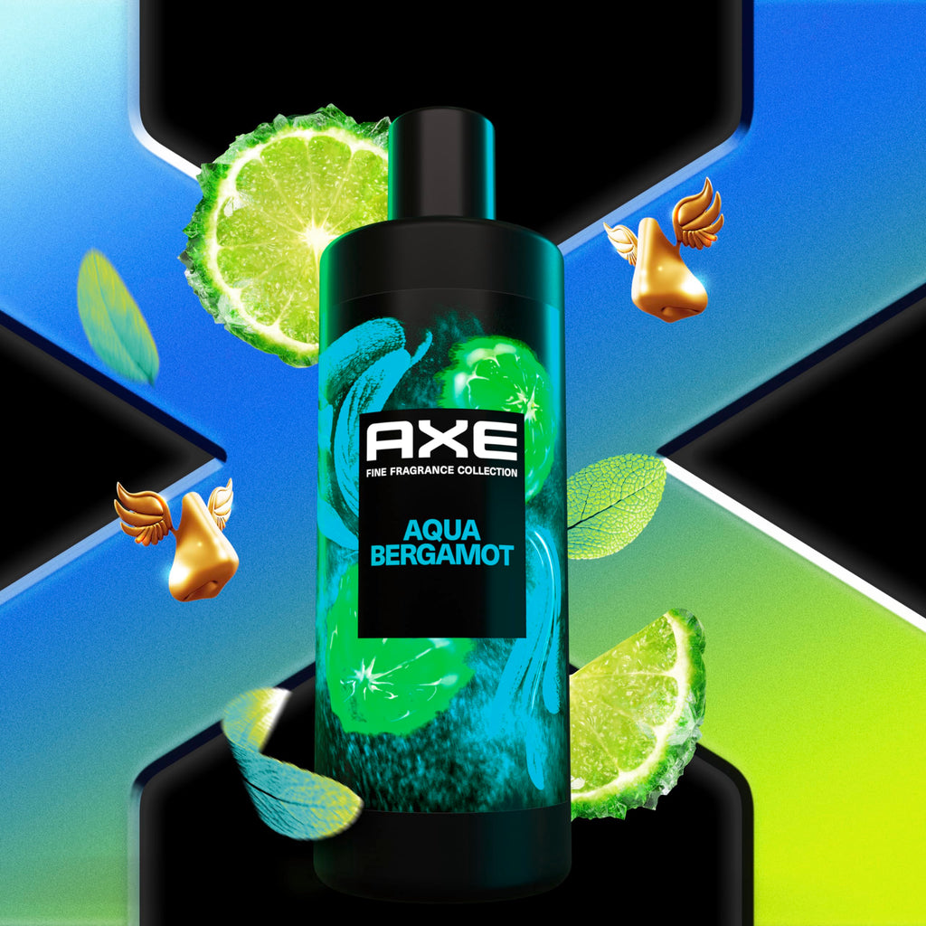 AXE Fine Fragrance Aqua Bergamot Body Wash for Men – 18 oz, 12H Freshness