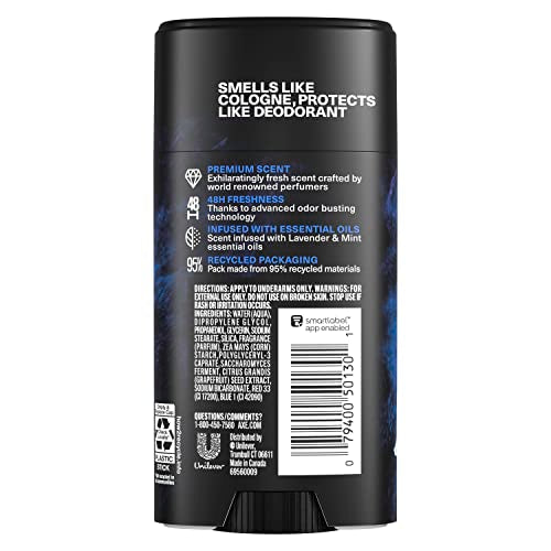 AXE Fine Fragrance Collection Blue Lavender Deodorant Stick – 4 Count, 48H Freshness