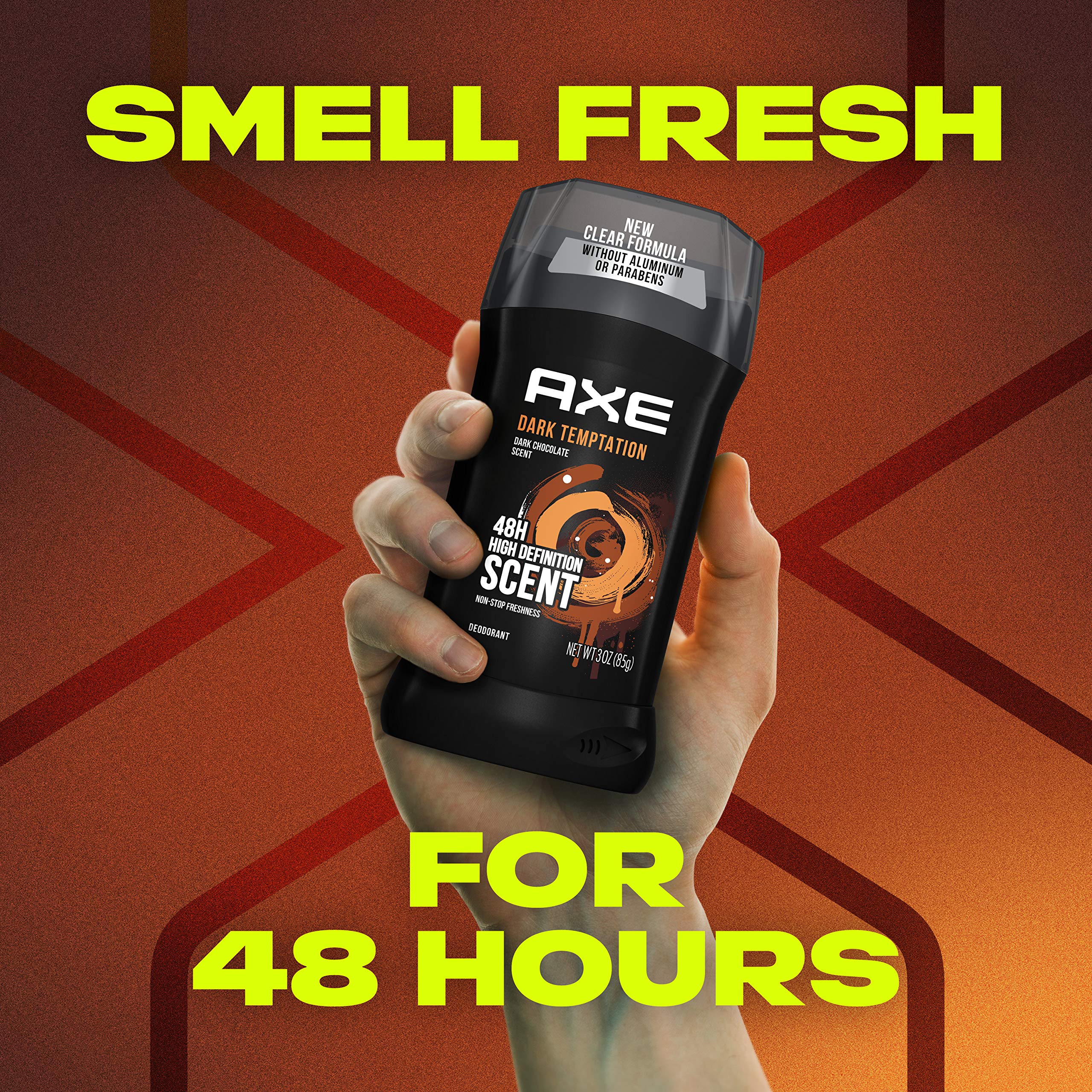 AXE Dark Temptation Deodorant Stick for Men – 48h Odor Protection, Aluminum-Free, 3.0oz