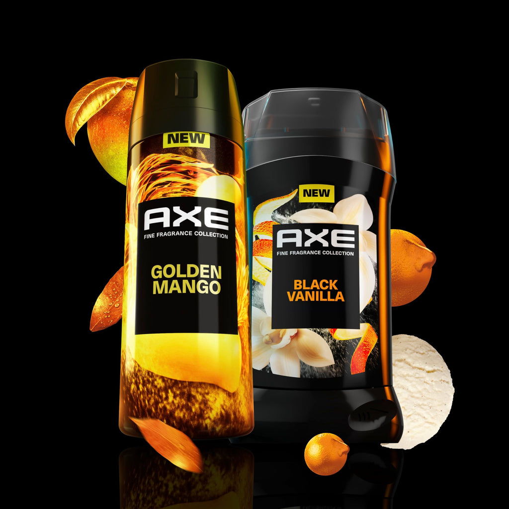AXE Golden Mango Deodorant Body Spray – 3 Pack, 4 oz Each, 72H Odor Protection, Aluminum-Free