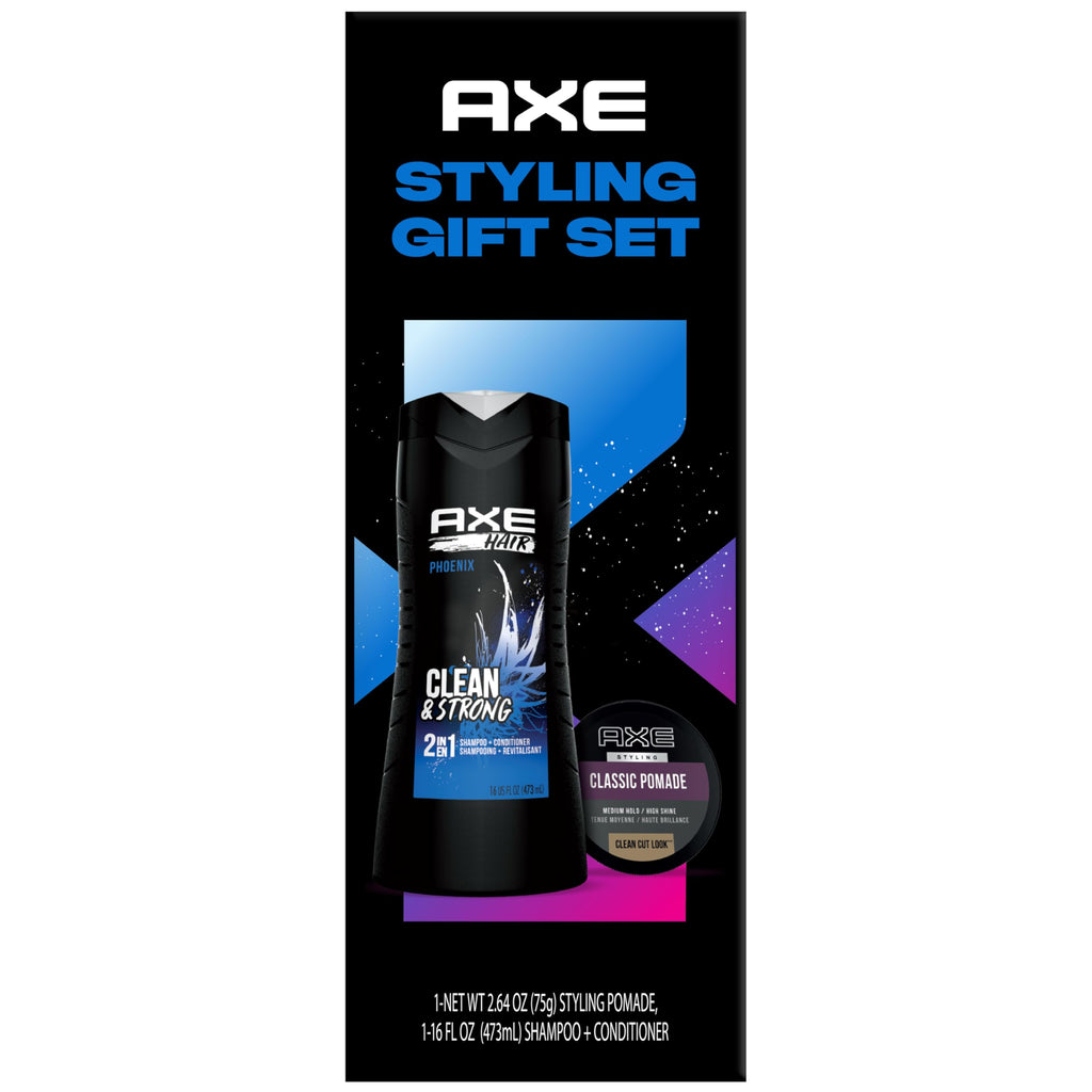AXE Phoenix 2-in-1 Shampoo + Classic Pomade Gift Set | Medium Hold, High Shine