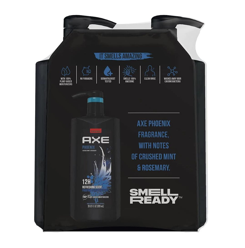 AXE Phoenix Holiday Gift Bag for Men – 2x 28oz Body Wash Pumps