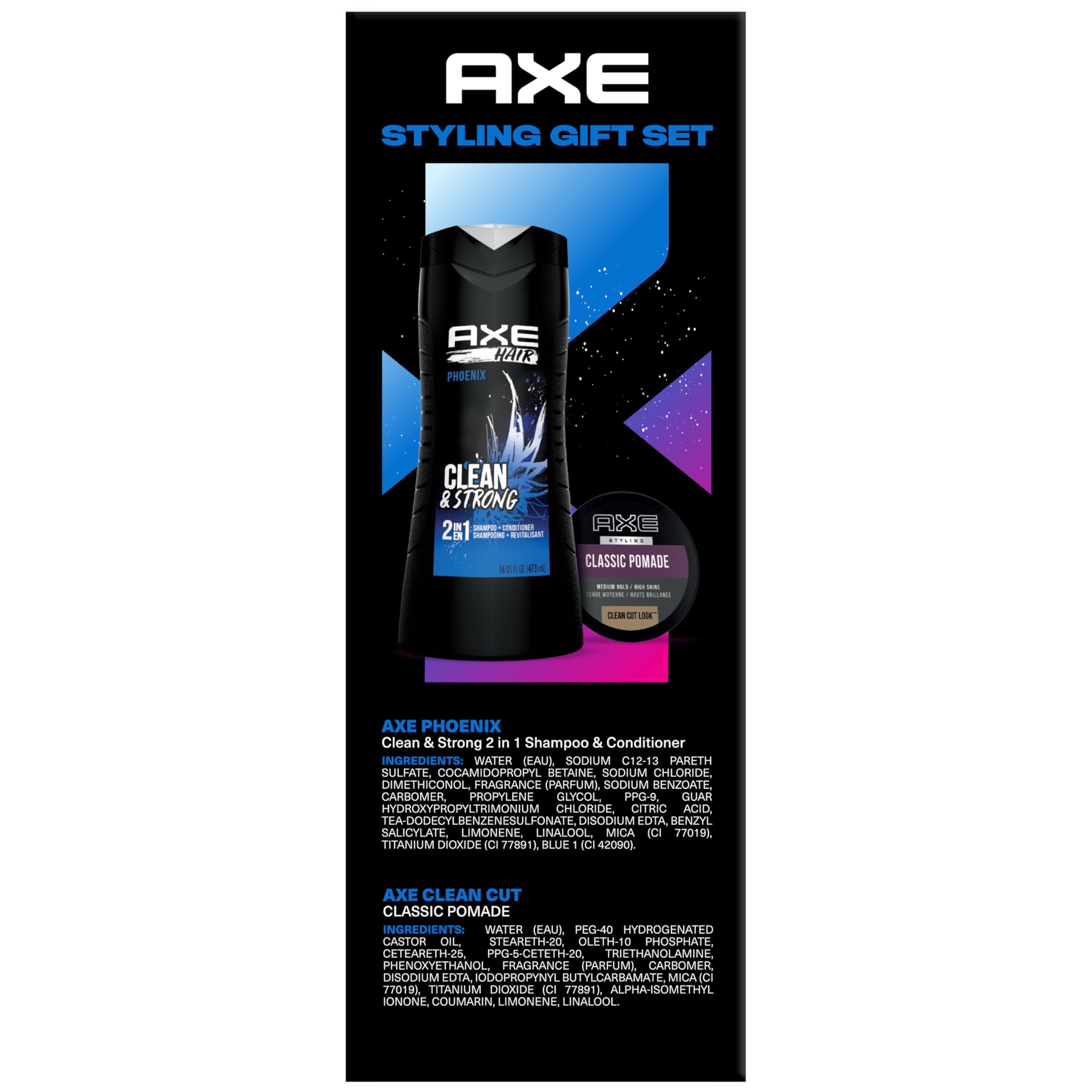 AXE Phoenix 2-in-1 Shampoo + Classic Pomade Gift Set | Medium Hold, High Shine