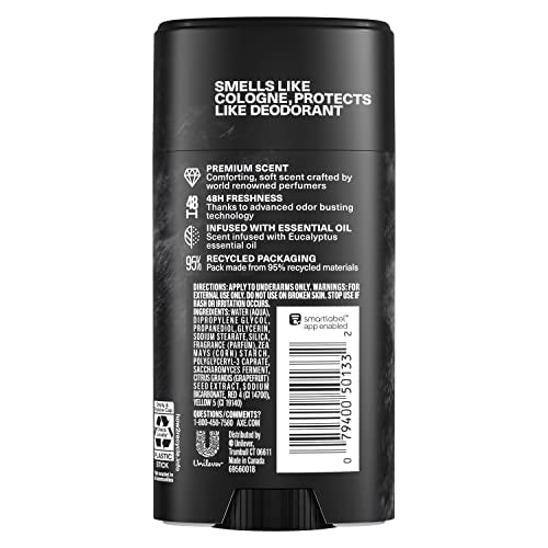 AXE Fine Fragrance Collection Pure Coconut Deodorant Stick – 4-Pack, 2.6 oz Each, 48H Freshness & Odor Protection