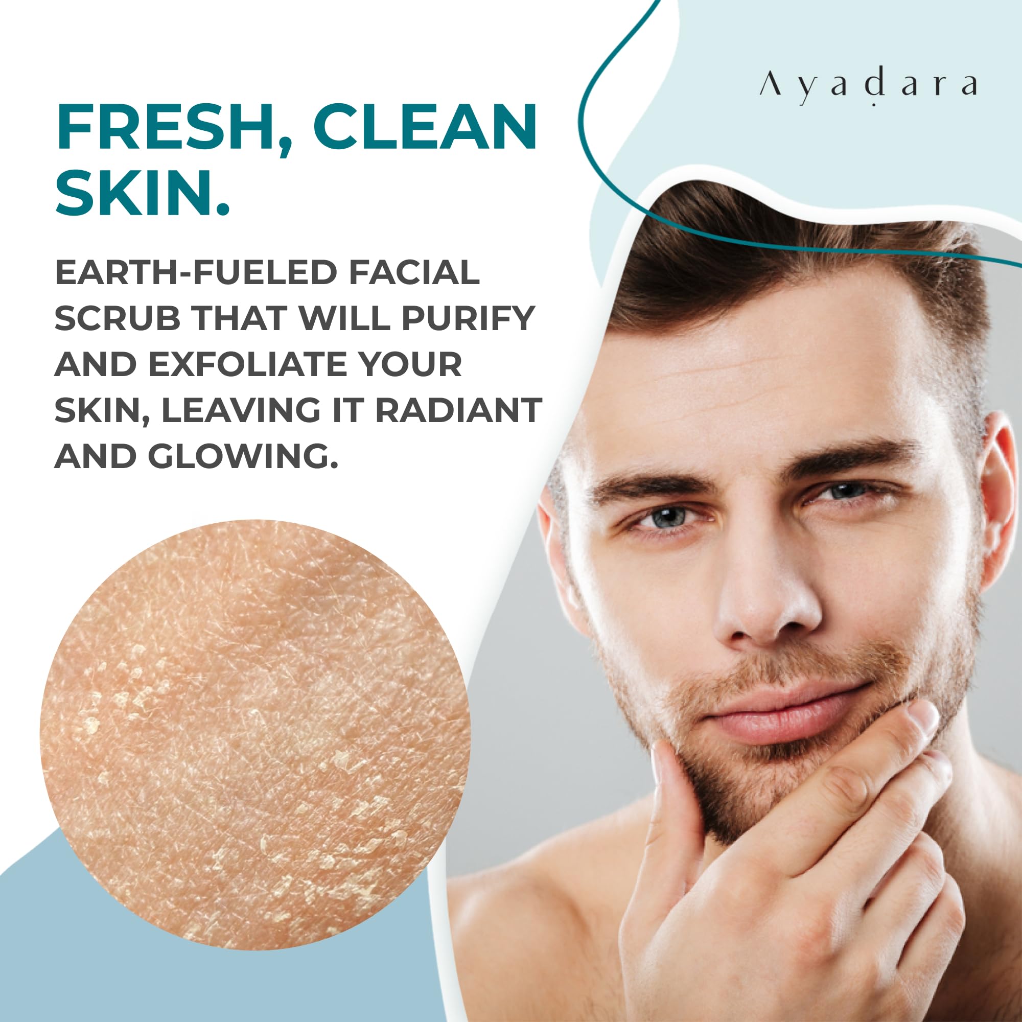 AYADARA Exfoliating Acne Scrub | 4 oz | Gentle Daily Facial Scrub for All Skin Types