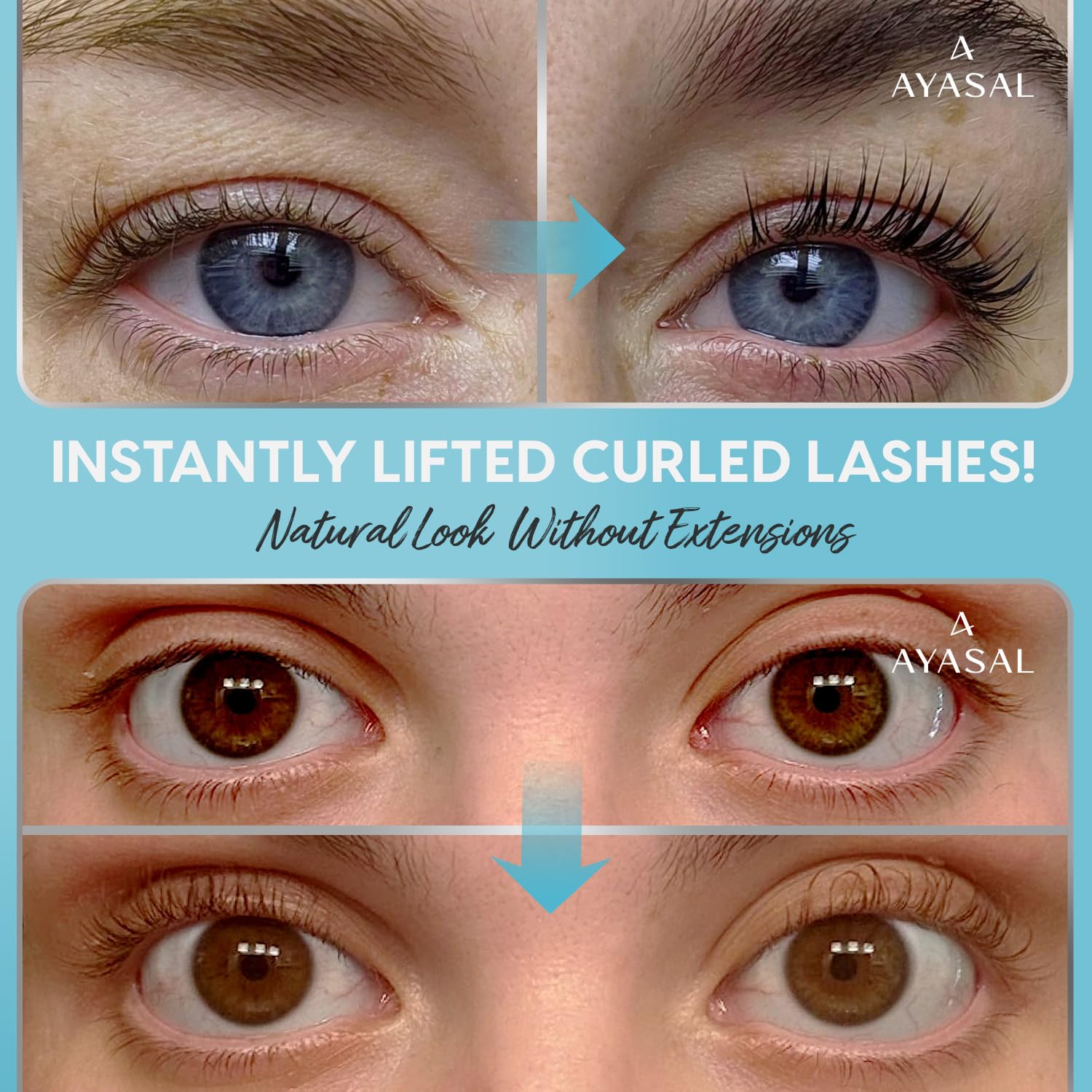 AYASAL Lash Lift Kit for Beginners – Korean Thio-Free Eyelash Perm, 6 Applications