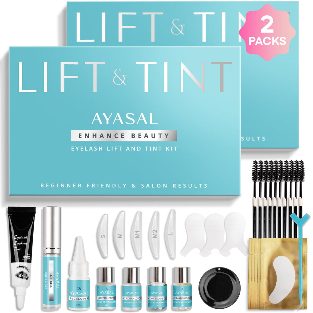 AYASAL Lash Lift Kit 2-Pack – Thio-Free Lash Perm for Salon-Quality, At-Home Lash Lamination