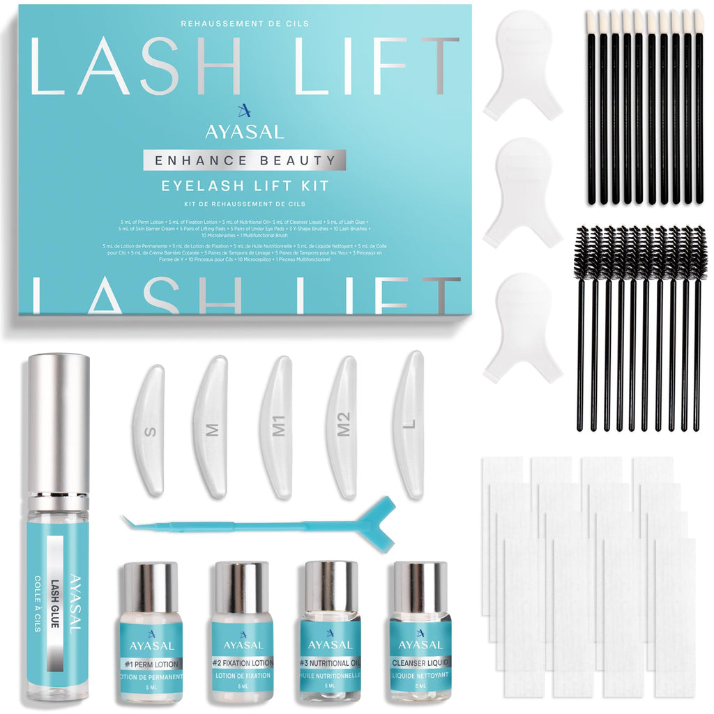 AYASAL Lash Lift Kit for Beginners – Korean Thio-Free Eyelash Perm, 6 Applications