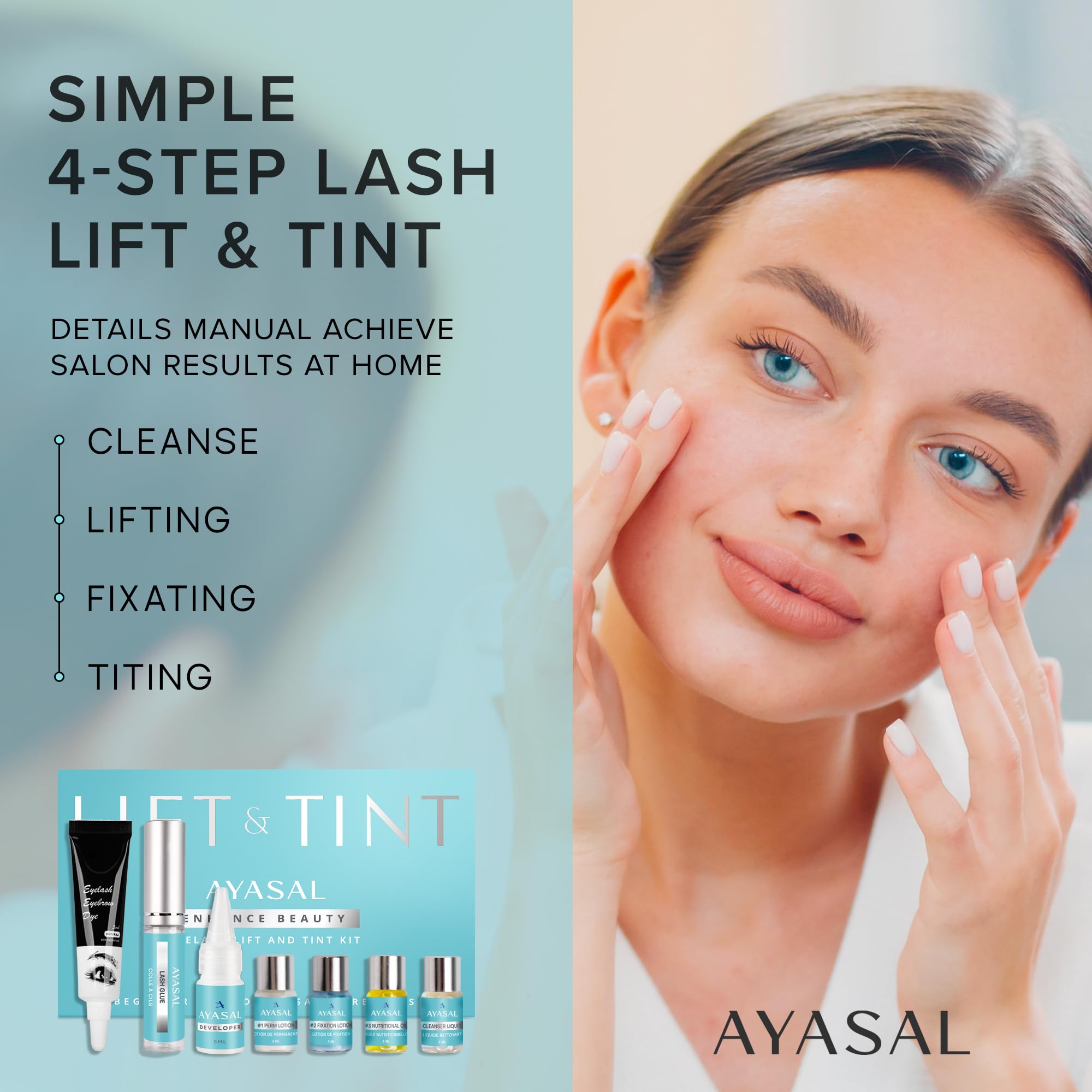 AYASAL Lash Lift Kit 2-Pack – Thio-Free Lash Perm for Salon-Quality, At-Home Lash Lamination