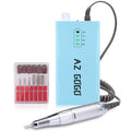 AZ GOGO 30000RPM Portable Nail Drill - Rechargeable Efile for Acrylic & Gel Nails (Blue)