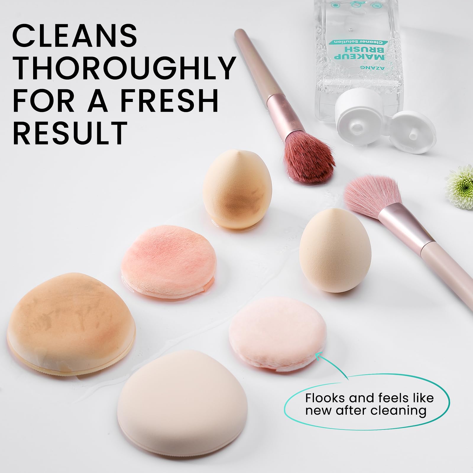 Azang Makeup Brush Cleaner 300ml – Deep Clean for Brushes, Sponges & Puffs | Gentle, Vegan & Cruelty-Free