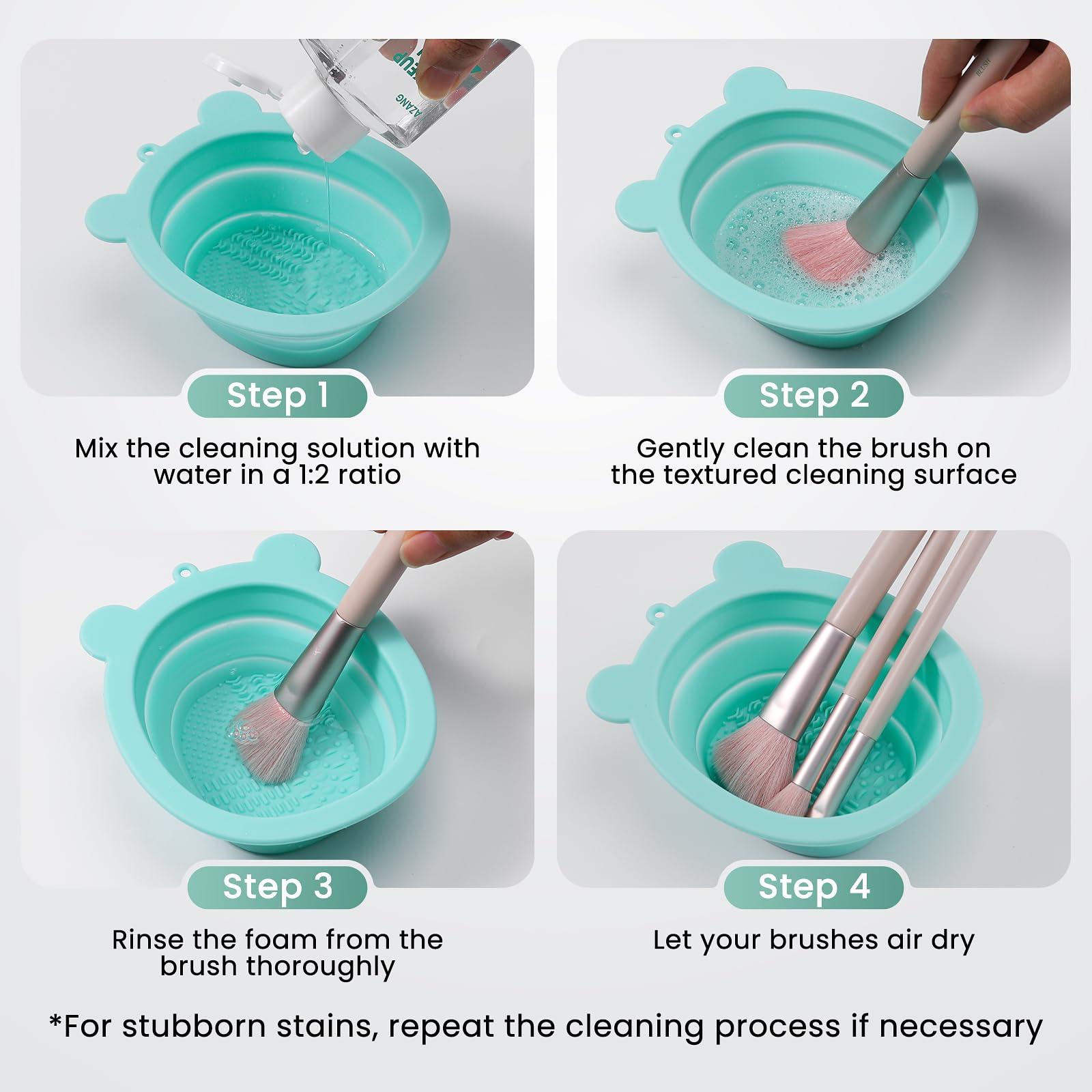 Azang Makeup Brush Cleaner 300ml – Deep Clean for Brushes, Sponges & Puffs | Gentle, Vegan & Cruelty-Free